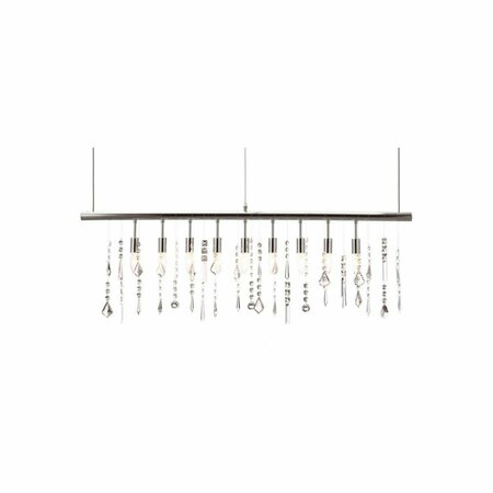 HOMEROOTS 13.3 x 47.4 x 1 in. Modern Chrome Glam Icicle Chandelier 391871